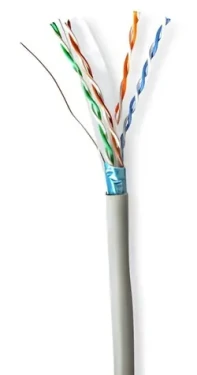 Nedis Sieťový kábel CAT6 v úlohe šedá / Sieťový kábel / F/UTP / SOLID CCA / 305 m / PVC (CCBG8522GY300S)
