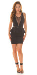 Sexy Club-minidress backless with peplum black