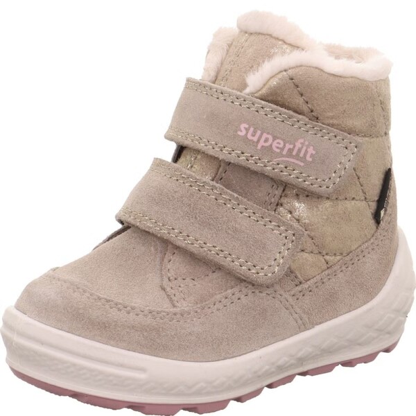 Dievčenské zimné topánky GROOVY 2.0 Beige/Pink GTX Superfit 1-106314-4000 - 26