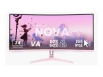 34" Arozzi Nova ružová / Monitor / VA / UWQHD / 165Hz / zakrivené 1500R (AZ-NO-34T2K165-PNK)