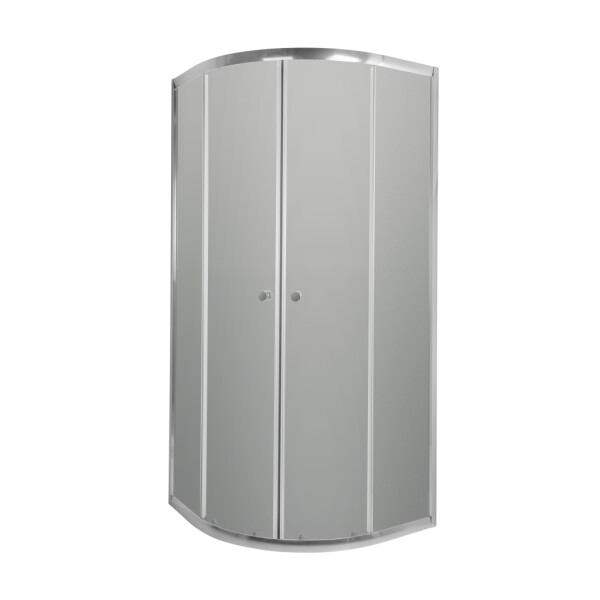 INVENA - Sprchovací kút štvrťkruh VITORIA 90 x 90, chróm profil, sklo grafitové AK-49-197-O