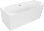 MEXEN/S - Mia vaňa voľne stojaca ľavá 170 x 80, biała, sifón zlatý 52691708000L-50