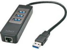 Lindy 1x RJ-45 + 3x USB-A 3.0 (43176)