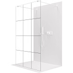 CERANO - Sprchová zástena Walk-in Onyx Duo Ľ/P - 8 mm - hranatá vzpera - biela matná, industriálne sklo - 110x200 CER-8050BD1832