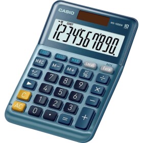 Casio MS-100EM stolná kalkulačka modrá Displej (počet miest): 10 solárny pohon (d x š) 101 mm x 149 mm; MS-100EM