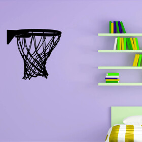 Veselá Stena Samolepka Basketbalový kôš Farba: černá, Veľkosť: 80 x 76 cm