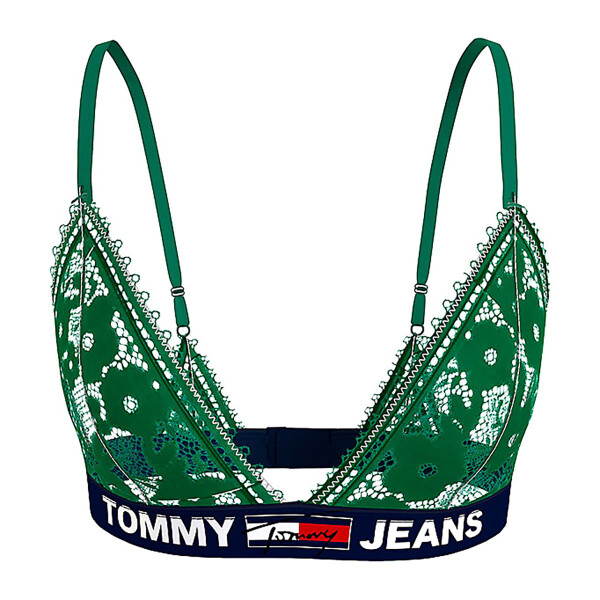 Dámska čipkovaná podprsenka Undersized Jeans UW0UW03508-L30 - Tommy Hilfiger S