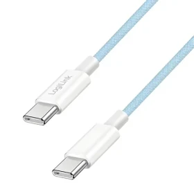 LogiLink USB-C - USB-C modrá / Nylonový kábel / USB 2.0 / 60 W / 1,5 m (CU0351)