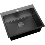 MEXEN - Solix oceľový drez 1-bowl 600 x 500 mm, čierna 6408601000-70