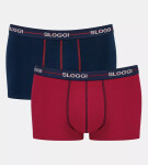 Pánske boxerky Štart Hipster C2P box - BLUE - DARK COMBINATION - tm.modrá-vínová M008 - SLOGGI BLUE 5