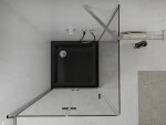 MEXEN/S - Lima sprchovací kút zalamovacie dvere 90 x 90, transparent, chróm + Flat čierna vanička so sifónom 856-090-090-01-00-4070