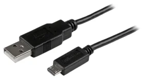 StarTech USB - Micro USB kábel čierna / Nabíjací a dátový kábel / USB 2.0 / M / M / 1m / slim konektor (USBAUB1MBK)