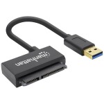 Manhattan pevné disky/ssd adaptér [1x USB 3.0 zástrčka A - 1x kombinovaná SATA zástrčka 15+7-pólová] Adapter; 130424