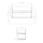 Mereo Siena, kúpeľňová skrinka s keramickým umývadlom 101 cm, antracit mat CN4321