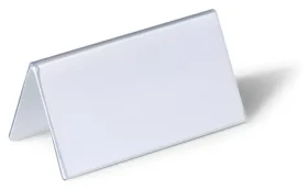 Durable transparentný / Stolová menovka / 52x100 mm / PVC / 25 ks (805119)