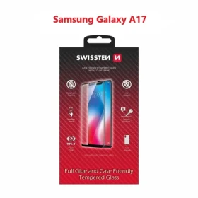 Swissten FULL GLUE COLOR FRAME CASE FRIENDLY sklo pre Samsung Galaxy A17 5G/4G čierna (54501886)