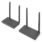 Digitus 4K Wireless HDMI KVM Extender Set čierna / Bezdrôtový HDMI extender / KVM / 150 m / 4K 30Hz / 5 GHz (DS-55328)