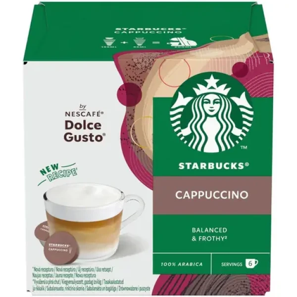 Starbucks Dolce Gusto Cappuccino kapsule / Kávové kapsule / Dolce Gusto / Intenzita 6 (7613036989305)
