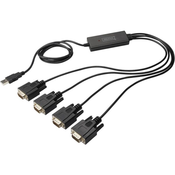 Digitus USB 1.1, sériový prepojovací kábel [1x USB 2.0 zástrčka A - 4x D-SUB zástrčka 9-pólová] Adapter; DA-70159