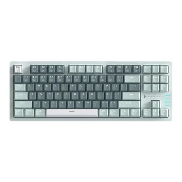 Thunderobot K87 zelená / herná klávesnica / mechanická / Red Switches / podsvietená / USB / 1.5m (JM03NQ002)