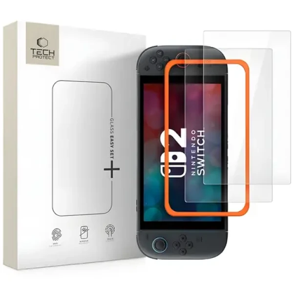 Tech-Protect Easy Set+ číre / Ochranné sklo / Nintendo Switch 2 / 2 ks