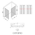 CERANO - Sprchová zástena Walk-in Crystal TL/P - 8 mm - bezvzperový systém - chróm, industriálne sklo - 90x90x200 CER-8050BD4859