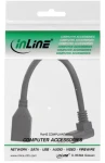 InLine čierna / Adaptérový kábel DisplayPort / 8K4K / lomený konektor / 0,15 m (17159O)