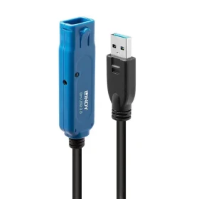 Lindy USB 3.0 Active Extension čierna / Aktívny predlžovací kábel / USB-A / 8 m / 5 Gbit/s (43158)