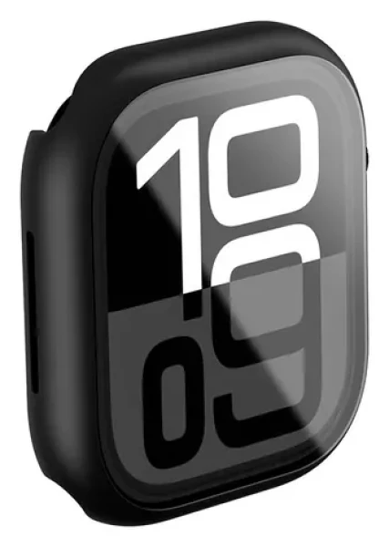 AmazingThing Radix Glass Case pre Apple Watch 42mm čierna / Ochranný kryt / Tvrdené sklo