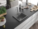 MEXEN MEXEN - Milo granitový, kuchyňský drez 1 435x410 mm, sivá 6505441000-71