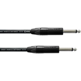 Cordial CPL 5 PP jack reproduktor kábel [1x jack zástrčka 6,35 mm - 1x jack zástrčka 6,35 mm] 5.00 m čierna; CPL 5 PP