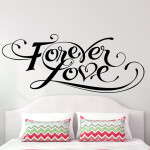 Veselá Stena Samolepka Forever love Farba: béžová, Veľkosť: 100 x 40 cm