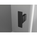 MEXEN/S - Mist Lsprchovací kút päťboký krídlový asymetrický pravá 80 x 90, čierna kratka, čierna 8A8L-080-090-70-77-P