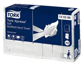 Tork Xpress Advanced Soft biele / Papierové uteráky skladané / systém H2 / 3780 ks / kartón (120398)