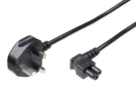 MicroConnect Power Cord zahnutý UK Typ G - C5 1.8m čierna / Anglická koncovka (PE090818A)