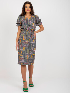 Dámske šaty LK SK 507468.75P Khaki mix - FPrice 40/L khaki mix