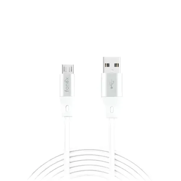 Fonex Speed Charge biela / Nabíjací kábel / USB-A - Micro USB / 10 W / 1 m