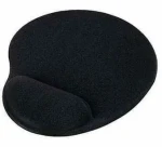 PremiumCord Podložka pod myš gélová čierna / Podložka pod myš / Ergonomická / Gélová opierka zápästia (pmg-black)
