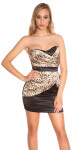 Sexy Bandeau Cocktail-Dress with Zip leoblack 38