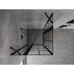 MEXEN/S - Mist Duo sprchovací kút dvere krídlové 115 x 115, čierna dekor, čierna 8A4-115L-115P-70-77