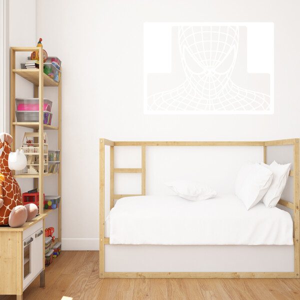 Veselá Stena Samolepka Spiderman portrét Farba: bílá, Veľkosť: 80 x 57 cm
