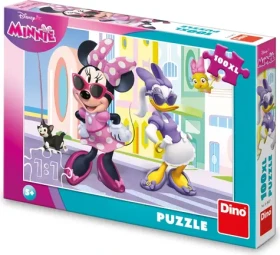 Dino Puzzle Minnie a Daisy v meste XL