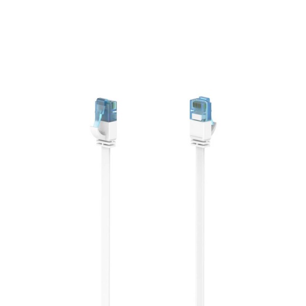 Hama 00200686 RJ45 sieťové káble, prepojovacie káble CAT 6A U/UTP 10 m biela plochý 1 ks; 00200686