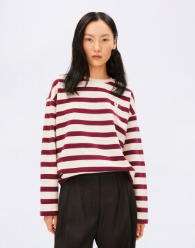 Armedangels Iconic Å Frankaa Bold Sweatshirt 3682 undyed-velvet red XS