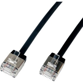 Roline 21.15.4562 RJ45 sieťové káble, prepojovacie káble CAT 6A U/FTP 2 m čierna 1 ks; 21.15.4562