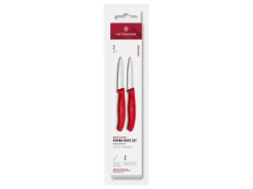 VICTORINOX Swiss Classic Kuchynský nôž 8 cm set 2 ks červená / rovné a vrúbkované ostrie (6.7691.2C1)