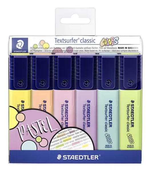 Staedtler Textsurfer Classic / Zvýrazňovač / sada 6 ks / mix farieb (364 P WP6)