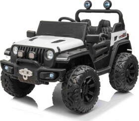 Joko Elektrické autíčko Jeep 4x4 Master Of Terain penové kolesá kožené sedadlo bielá