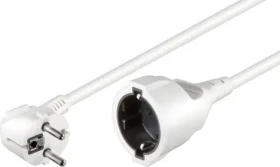 MicroConnect Predlžovací kábel Schuko s bezpečnostnou zástrčkou MF 2m biela (PE140200W)