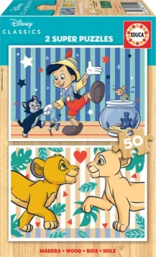 Educa Drevené puzzle Disney klasika